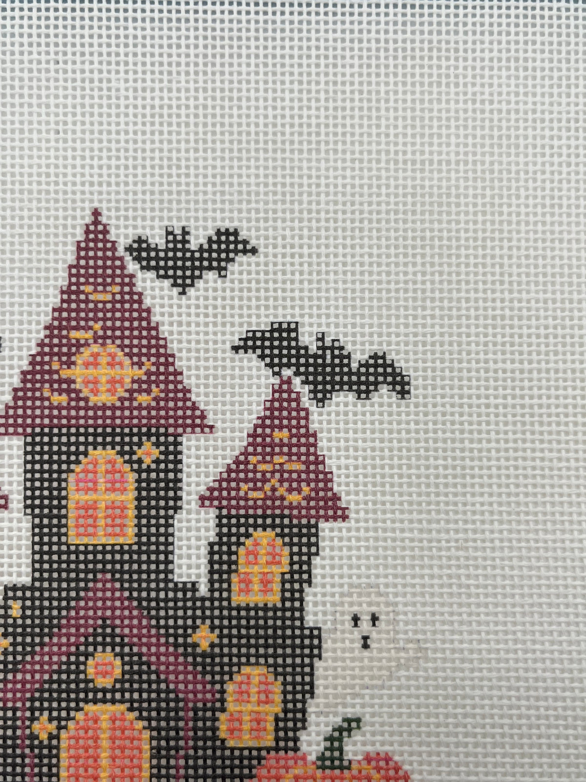 Haunted House - 18 mesh - 8 x 8 - Needlepoint Canvas