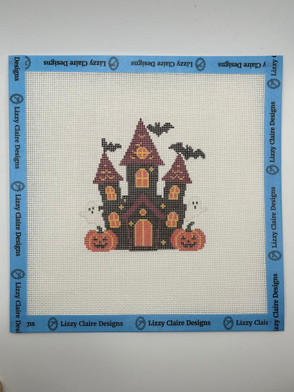 Haunted House - 18 mesh - 8 x 8 - Needlepoint Canvas