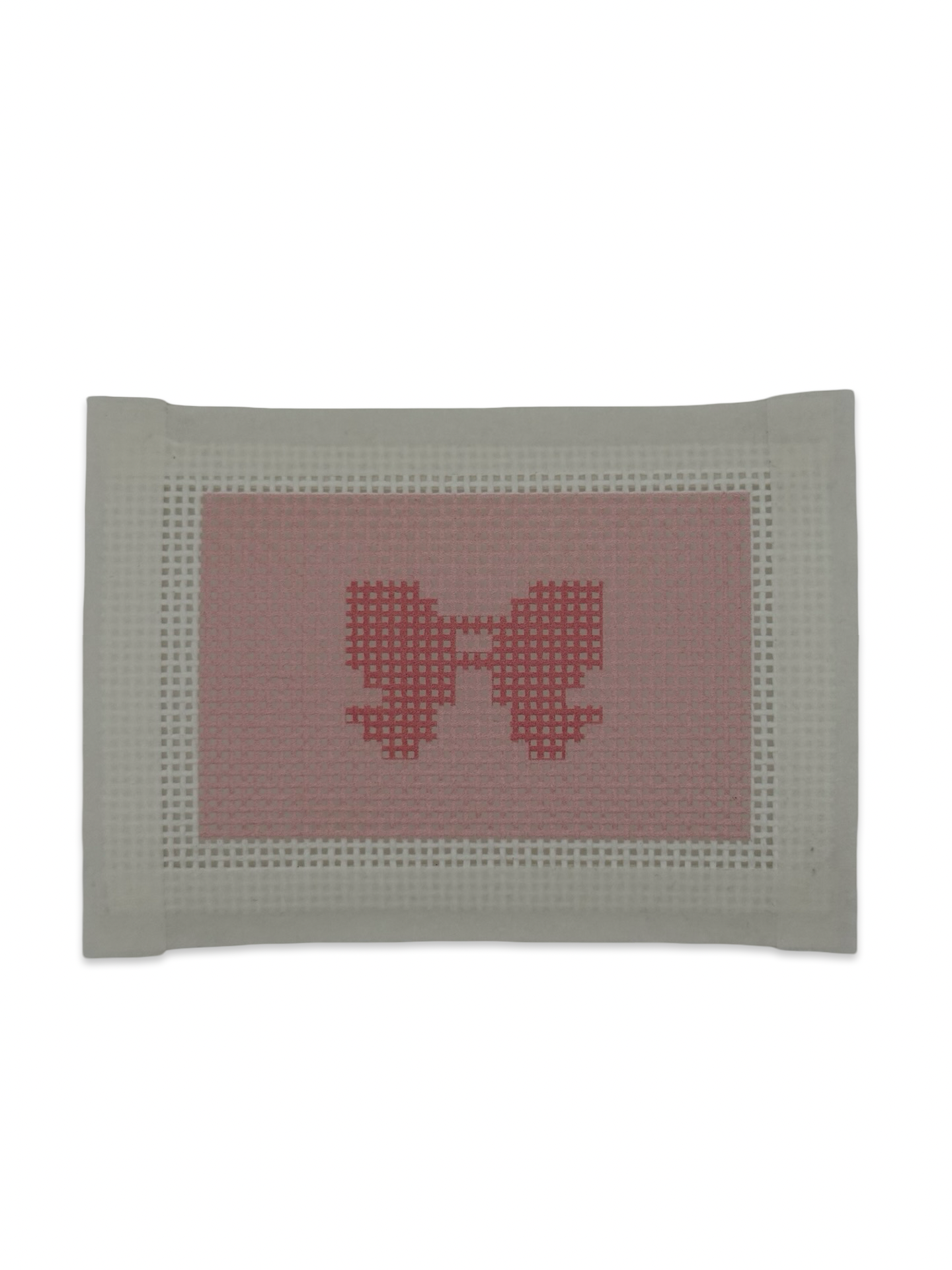 ID Card Size Pink Bow Canvas