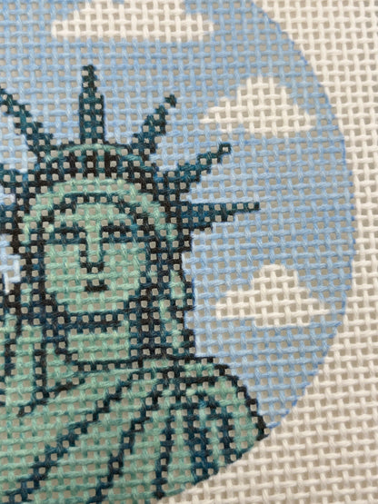 Statue of Liberty - 13 mesh - 4 inch Round - 6 x 6 - Needlepoint Canvas