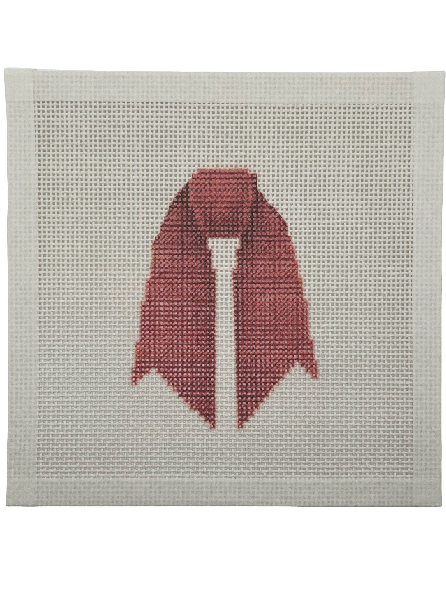 Red Wreath Sash - 13 mesh - 7 x 7 - Needlepoint Canvas