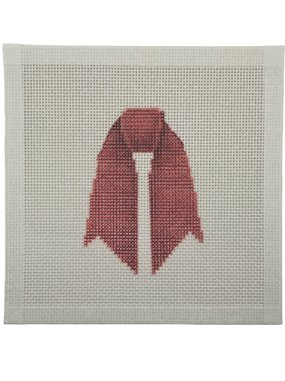 Red Wreath Sash - 13 mesh - 7 x 7 - Needlepoint Canvas