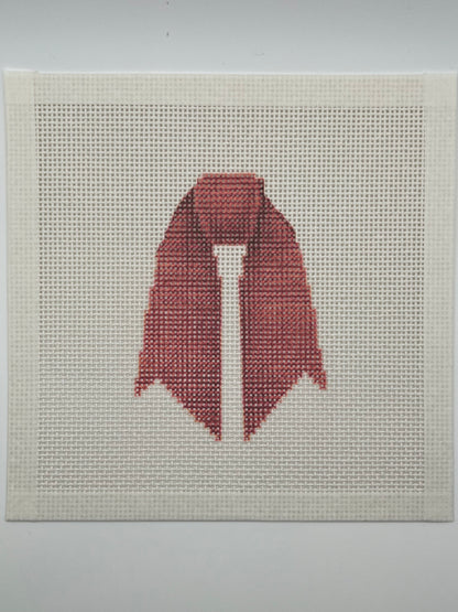 Red Wreath Sash - 13 mesh - 7 x 7 - Needlepoint Canvas