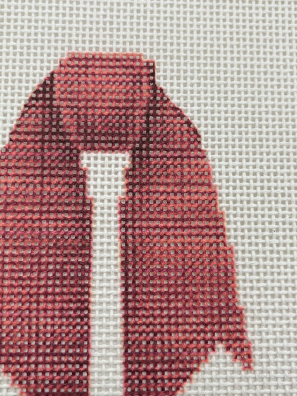 Red Wreath Sash - 13 mesh - 7 x 7 - Needlepoint Canvas