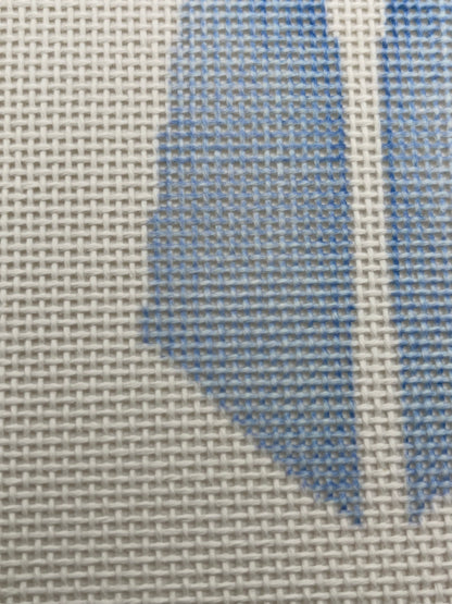Blue Wreath Sash - 13 mesh - 7 x 7 - Needlepoint Canvas
