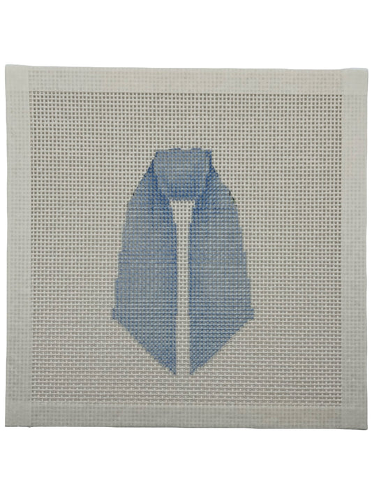 Blue Wreath Sash - 13 mesh - 7 x 7 - Needlepoint Canvas