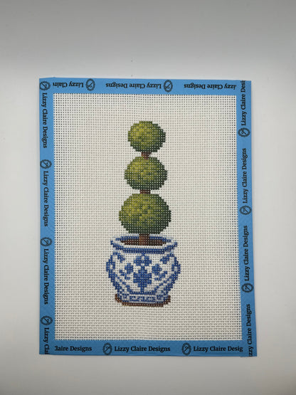 Chinoiserie Topiary - 13 Mesh - 7 x 9 - Needlepoint Canvas