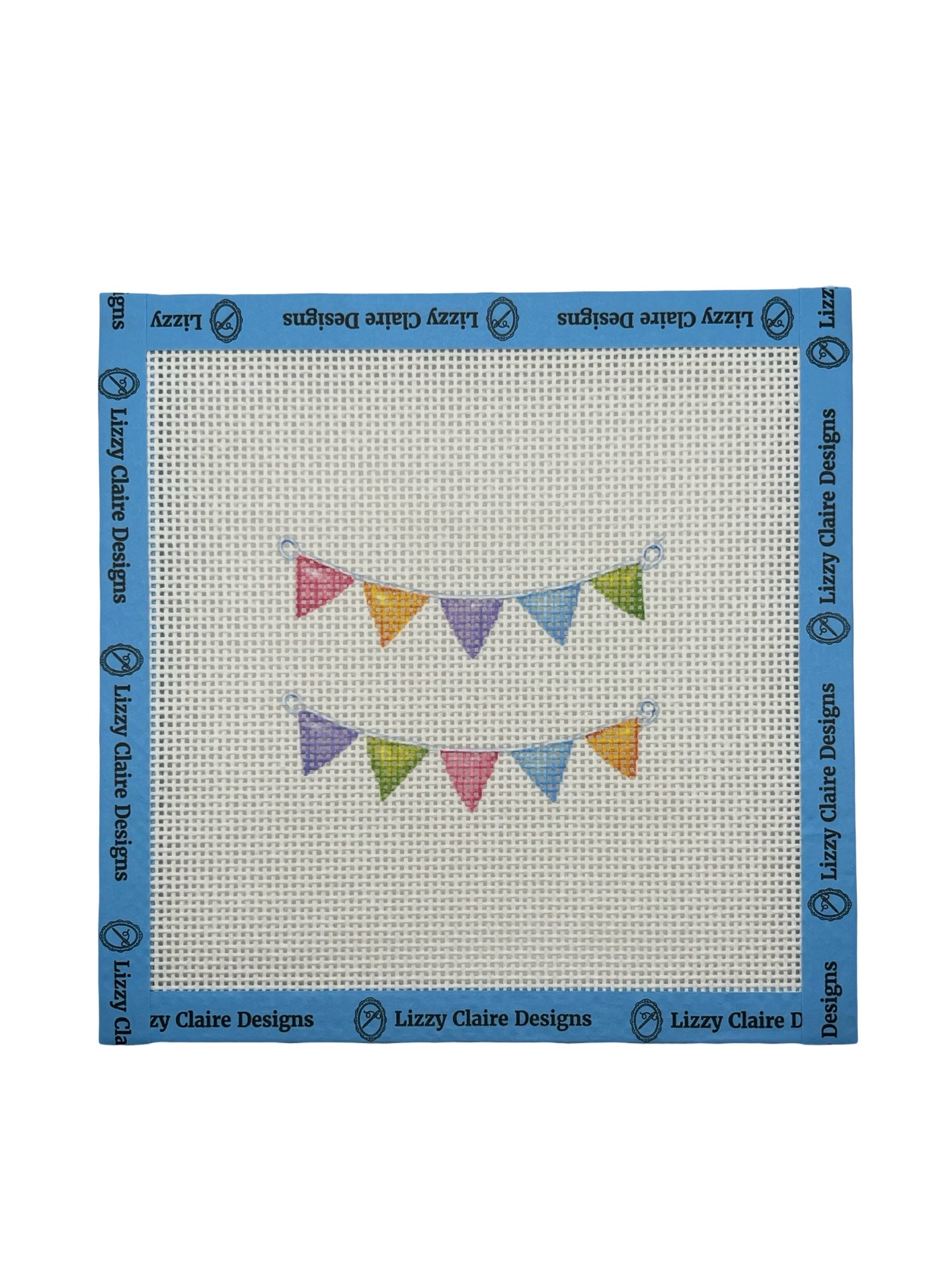 Happy Birthday Banner - 13 mesh - 7 x 7 - Needlepoint Canvas
