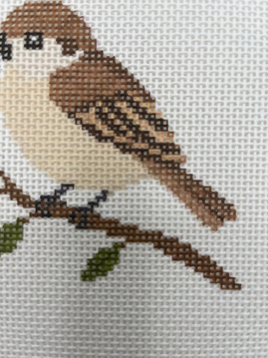 Sparrow - 13 mesh - 7 x 7 - Needlepoint Canvas