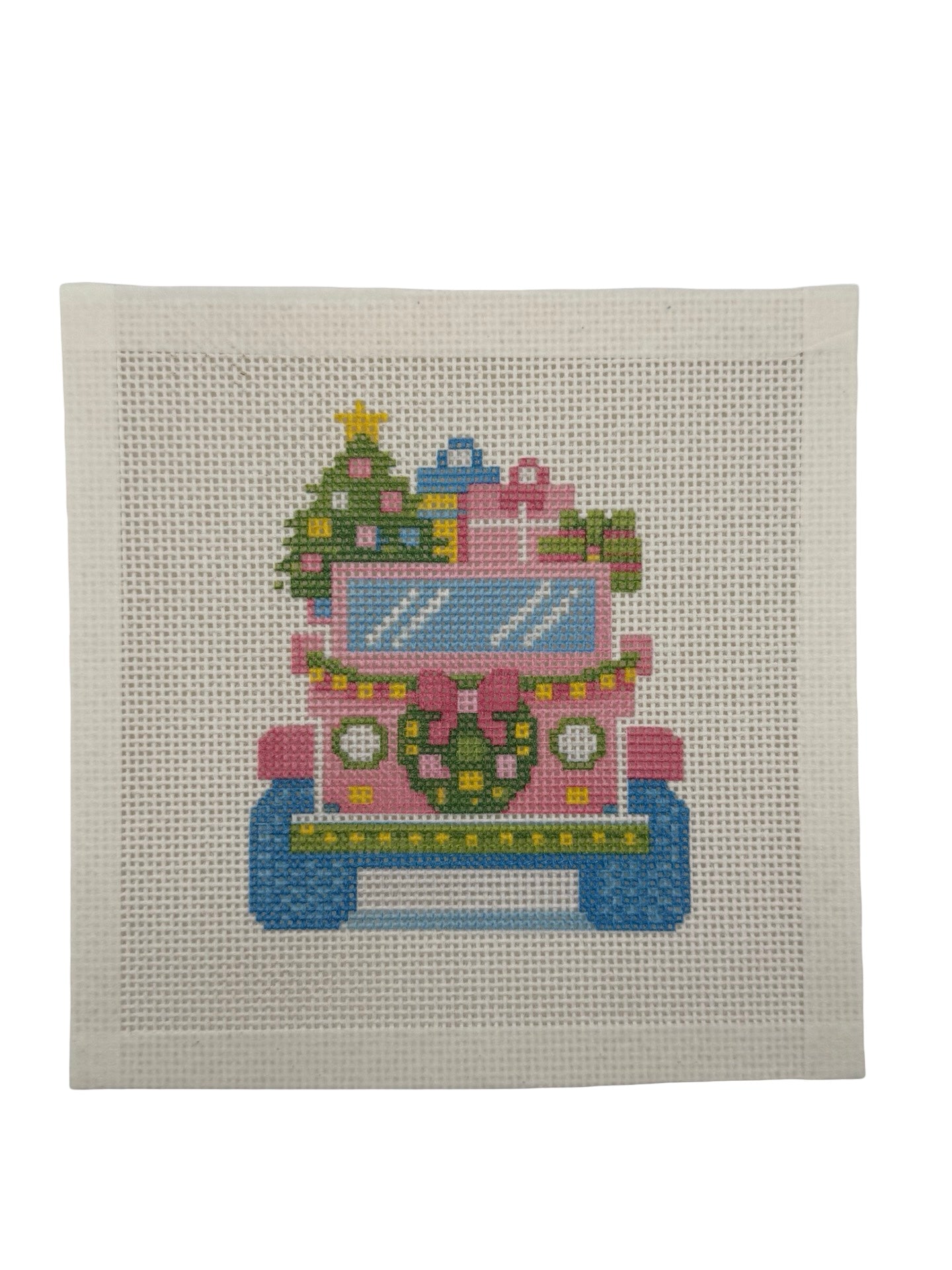 Lizzy Claire's Happy Neighborhood SUV - 13 mesh - 7 x 7 - Needlepoint Canvas