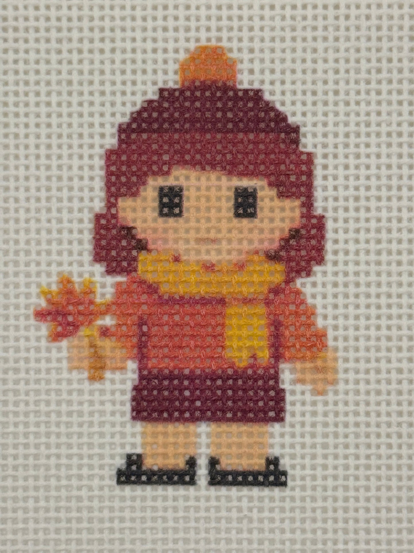 Fall Lizzy Claire - 13 mesh - 6 x 6 - Needlepoint Canvas