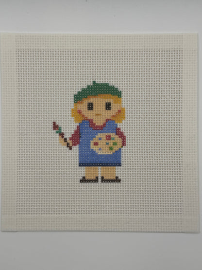 Artist Lizzy Claire - 13 mesh - 6 x 6 - Needlepoint Canvas