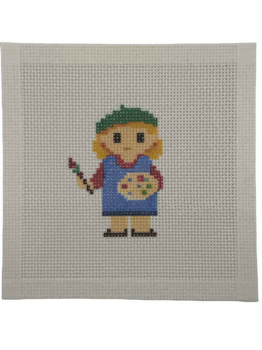 Artist Lizzy Claire - 13 mesh - 6 x 6 - Needlepoint Canvas