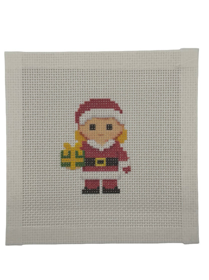 Santa Lizzy Claire - 13 mesh - 6 x 6 - Needlepoint Canvas