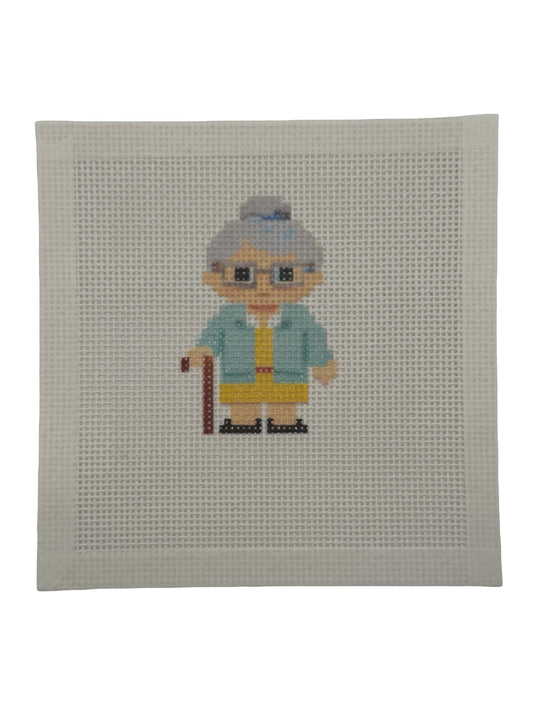Grandma Lizzy Claire - 13 mesh - 6 x 6 - Needlepoint Canvas