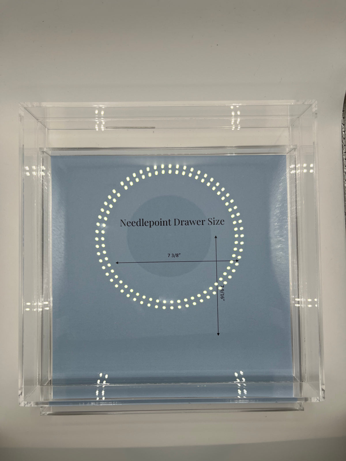 8x8 inch Acrylic Needlepoint Finishing Tray