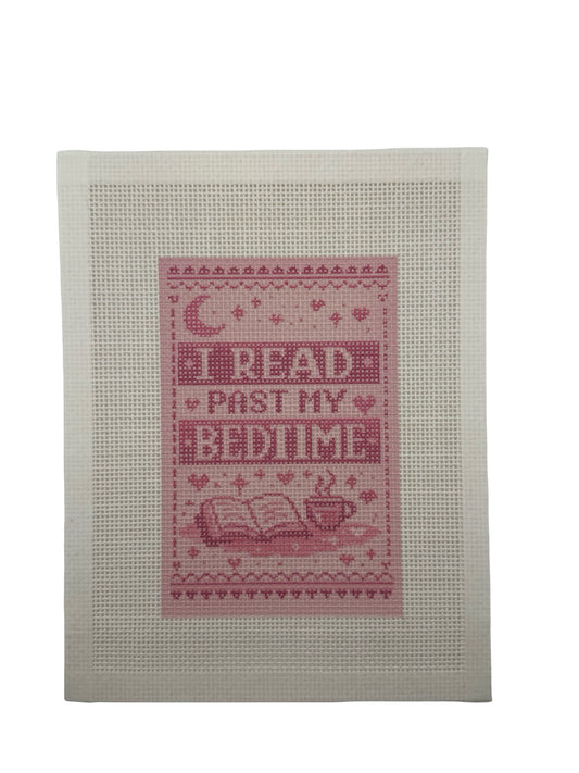 I Read Past My Bedtime (with images) - 13 mesh - 7 x 9 - Needlepoint Canvas