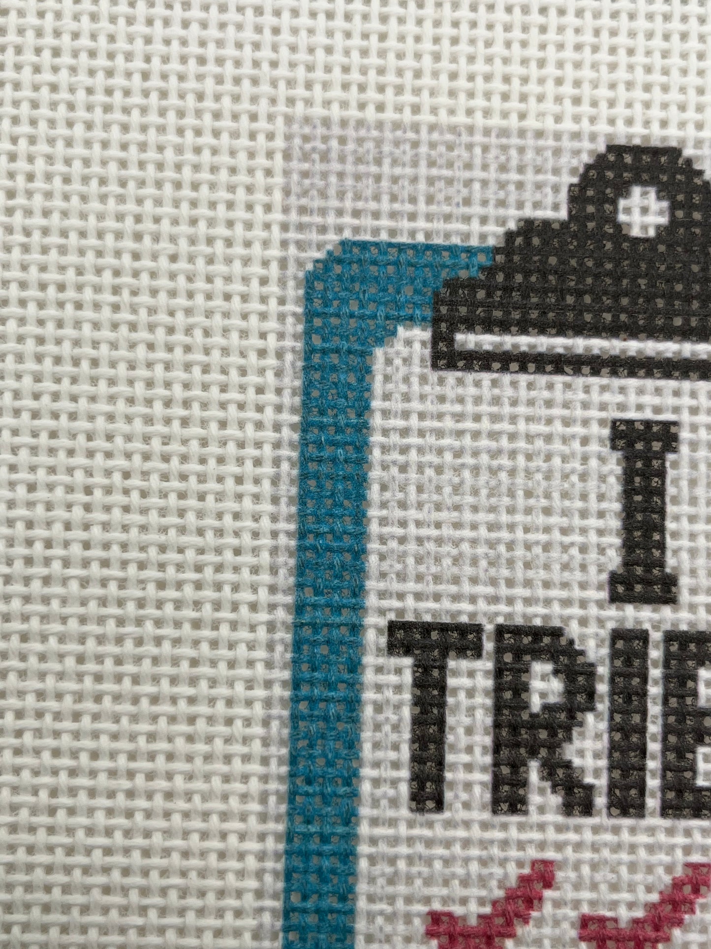 I Tried Clipboard - 13 mesh - 7 x 7 - Needlepoint Canvas