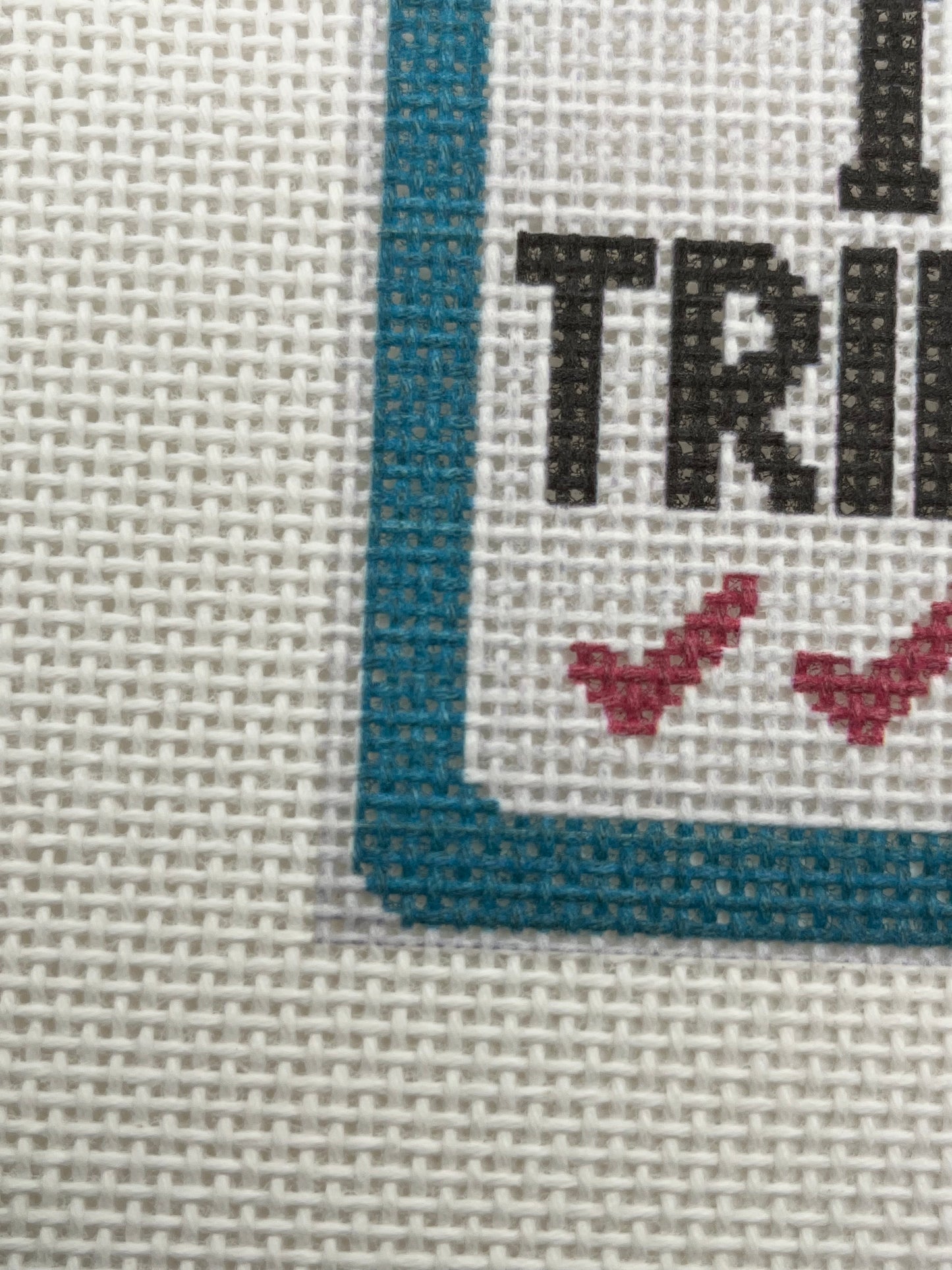 I Tried Clipboard - 13 mesh - 7 x 7 - Needlepoint Canvas