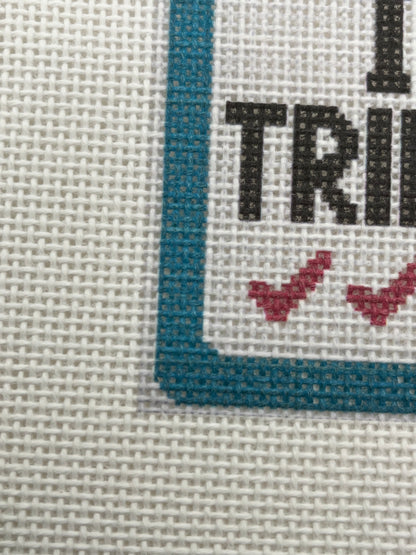 I Tried Clipboard - 13 mesh - 7 x 7 - Needlepoint Canvas