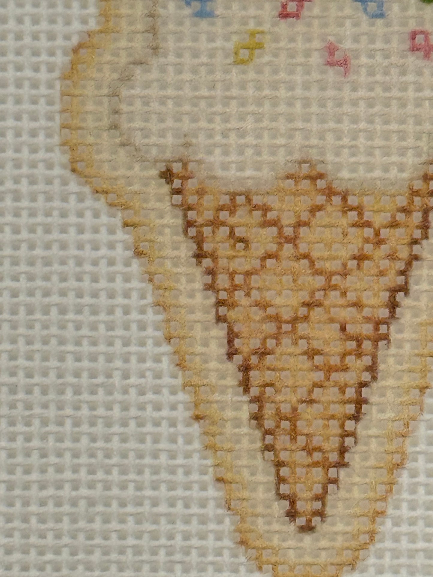 Ice Cream Cone - The Royal Icing Collection - 18 mesh - 6 x 6 - Needlepoint Canvas