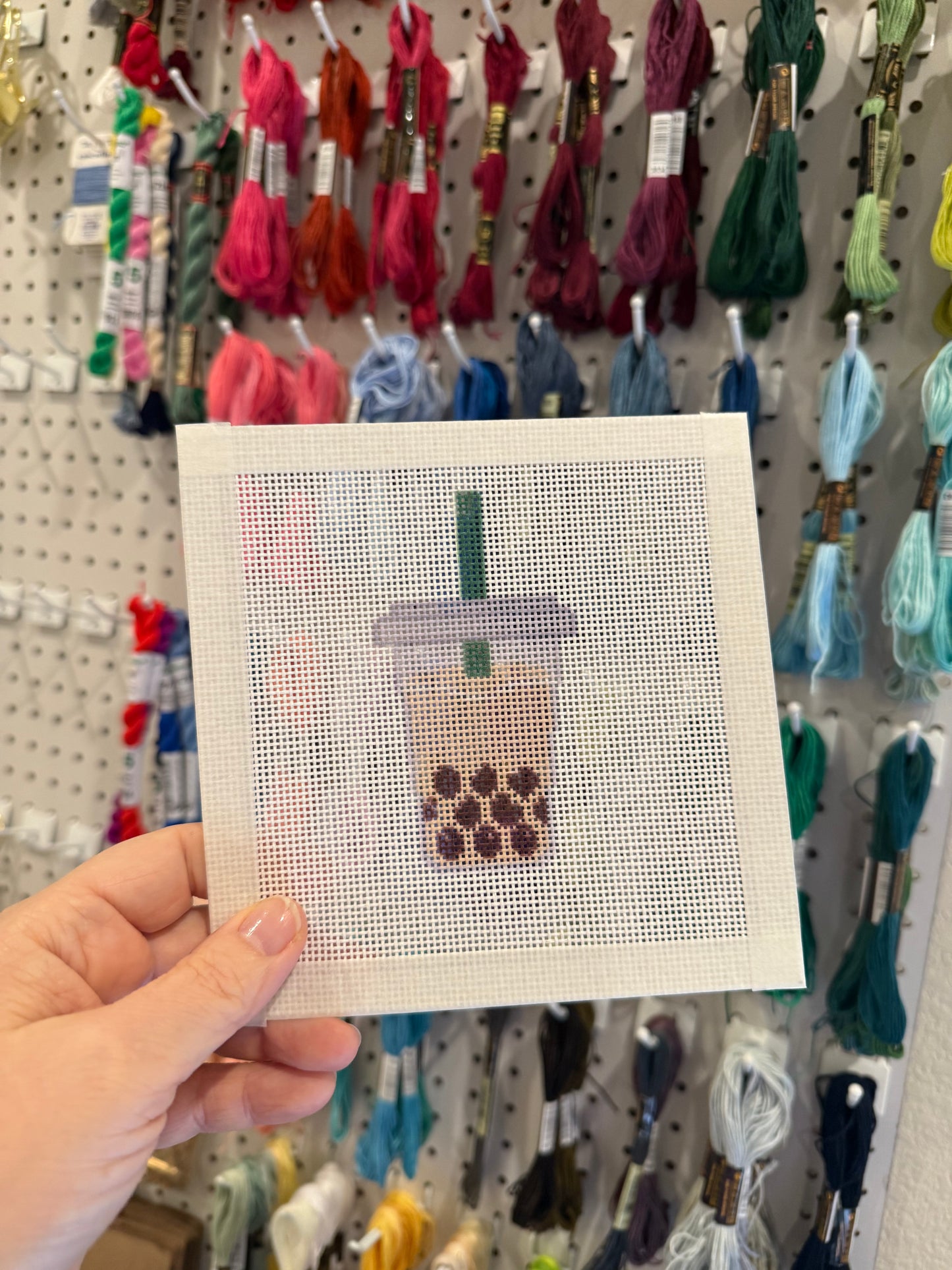 Iced Coffee - 18 mesh - 6 x 6 - Needlepoint Canvas