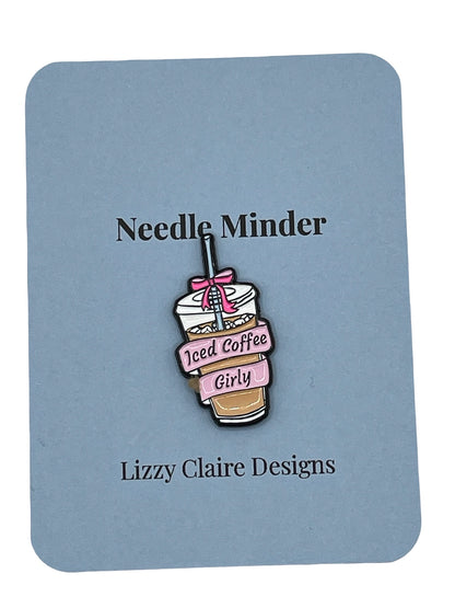 Iced Coffee Girly Needle Minder - Pin Type w/Magnets