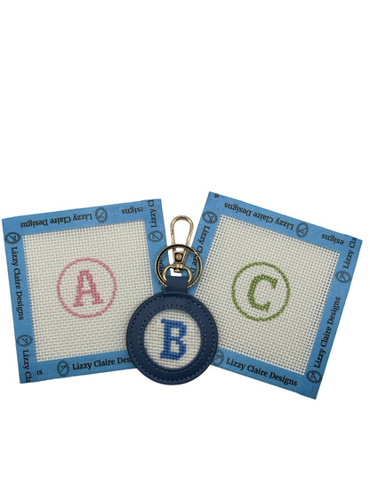 Mini "Initial" Round - 13 mesh - 4 x 4 - Needlepoint Canvas