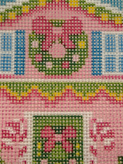 Lizzy Claire's Happy Neighborhood House - 18 mesh - 8 x 8 - Needlepoint Canvas