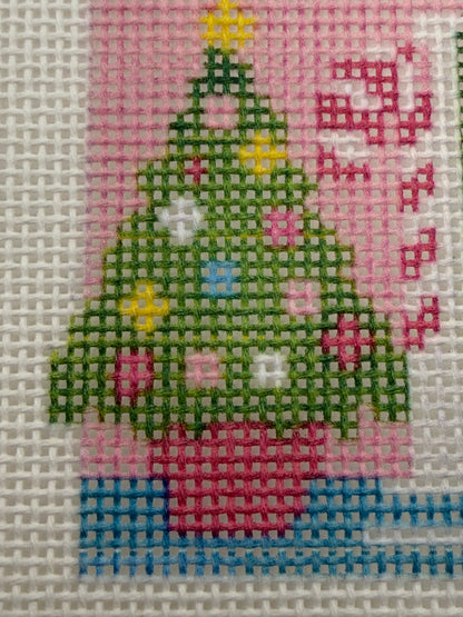 Lizzy Claire's Happy Neighborhood House - 18 mesh - 8 x 8 - Needlepoint Canvas