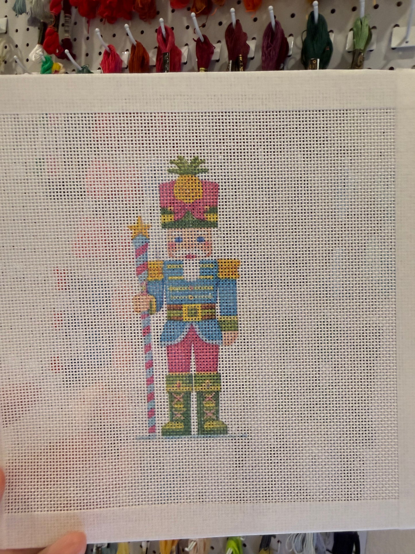 Lizzy Claire's Happy Neighborhood Nutcracker - 18 mesh - 8 x 8 - Needlepoint Canvas