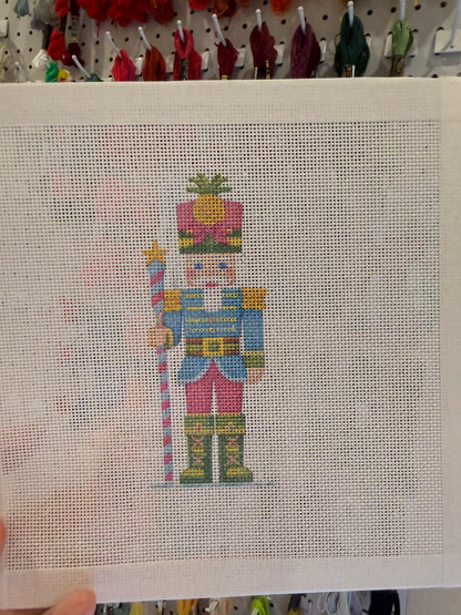 Lizzy Claire's Happy Neighborhood Nutcracker - 18 mesh - 8 x 8 - Needlepoint Canvas