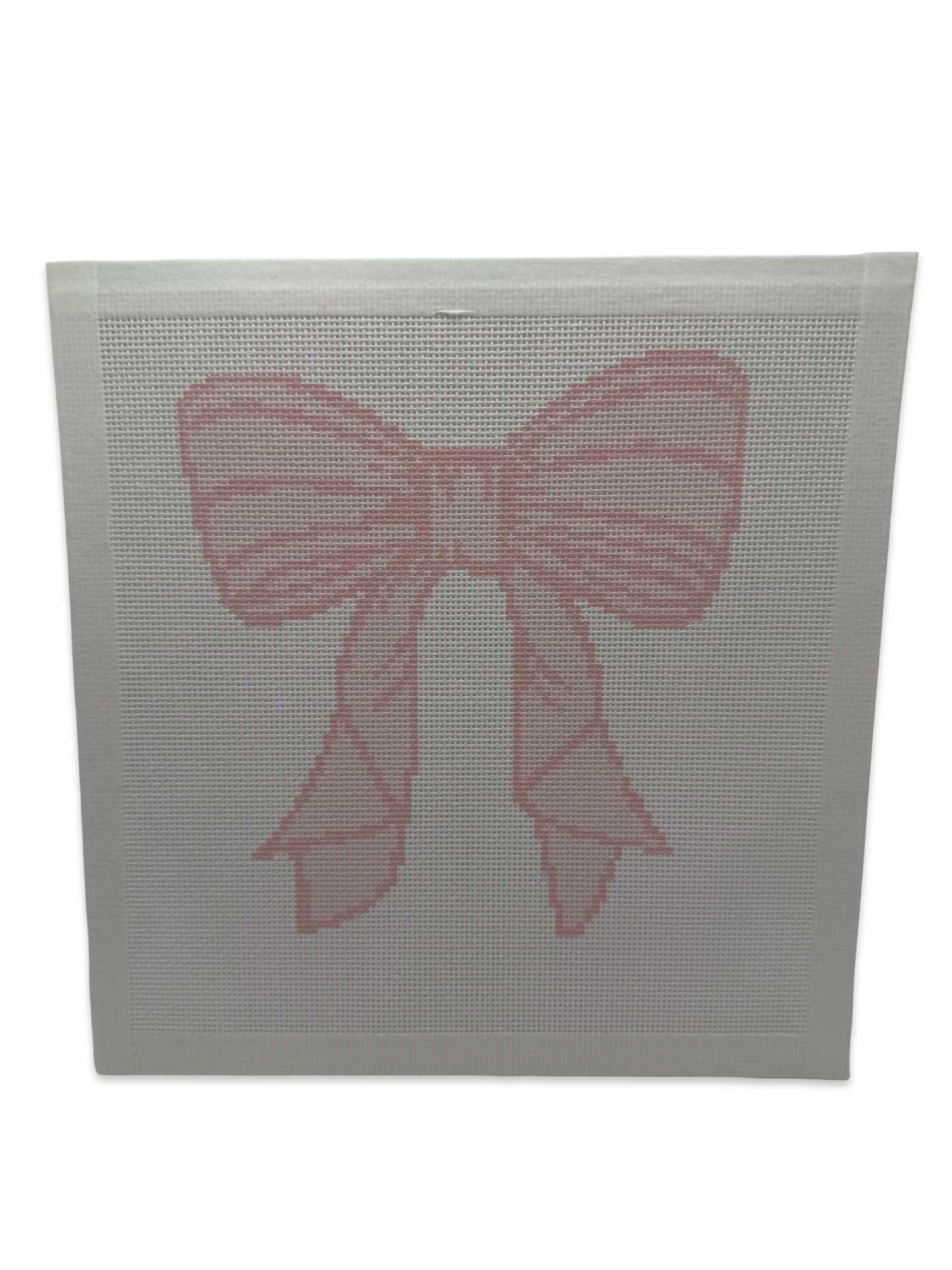 Large Pink Bow Needlepoint Canvas