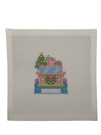 Lizzy Claire's Happy Neighborhood SUV - 18 mesh - 6 x 6 - Needlepoint Canvas