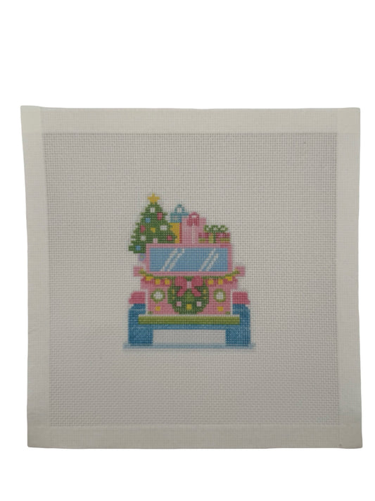 Lizzy Claire's Happy Neighborhood SUV - 18 mesh - 6 x 6 - Needlepoint Canvas