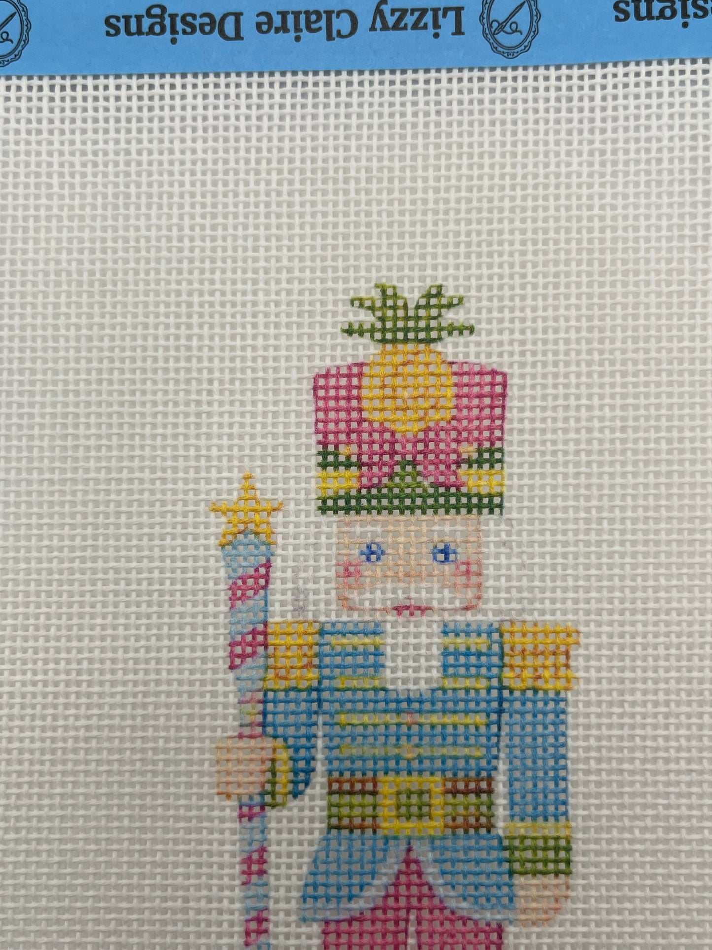 Lizzy Claire's Happy Neighborhood Nutcracker - 18 mesh - 8 x 8 - Needlepoint Canvas
