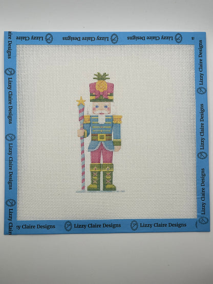 Lizzy Claire's Happy Neighborhood Nutcracker - 18 mesh - 8 x 8 - Needlepoint Canvas