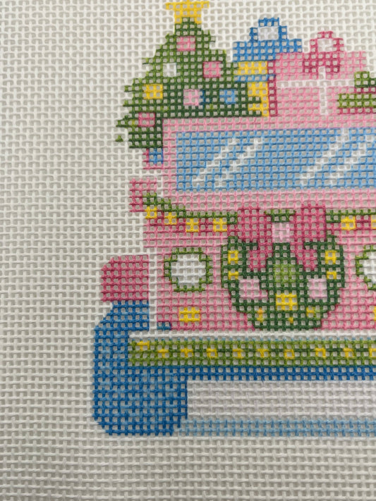 Lizzy Claire's Happy Neighborhood SUV - 13 mesh - 8 x 8 - Needlepoint Canvas