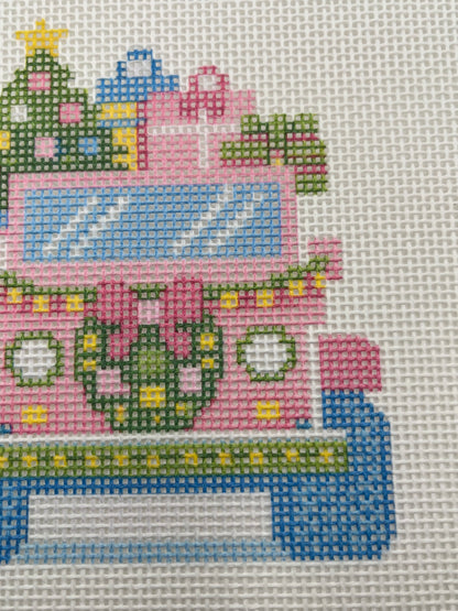 Lizzy Claire's Happy Neighborhood SUV - 13 mesh - 8 x 8 - Needlepoint Canvas