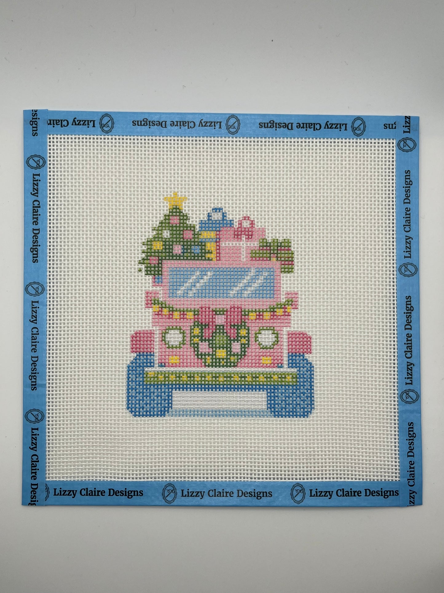 Lizzy Claire's Happy Neighborhood SUV - 13 mesh - 8 x 8 - Needlepoint Canvas