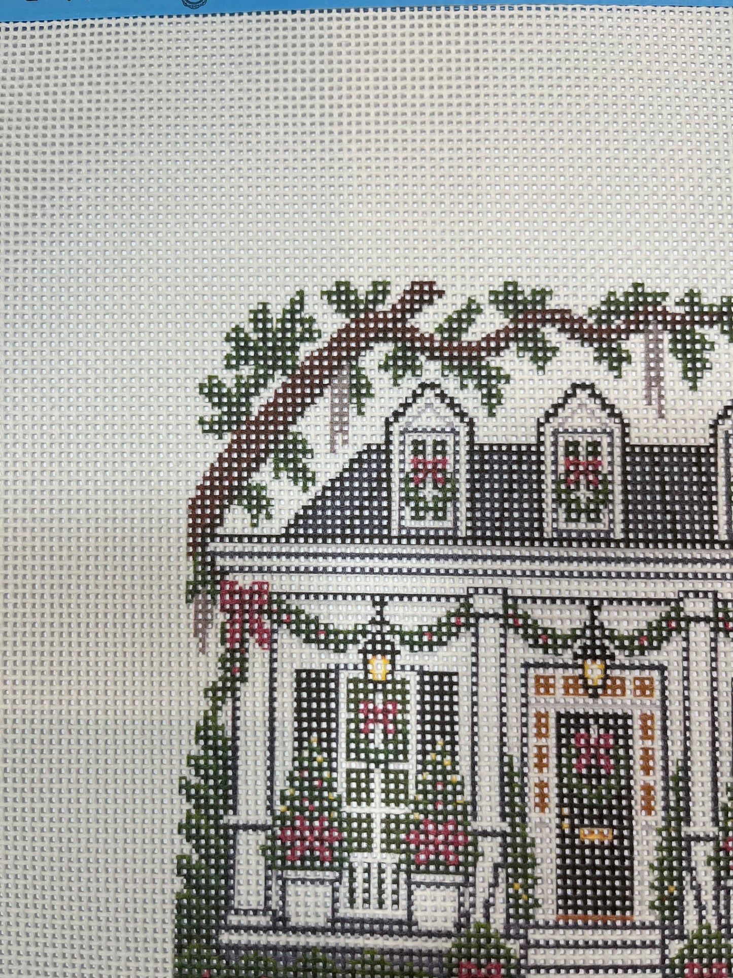 Lizzy Claire's Happy Neighborhood Low Country House - 13 mesh - 12 x 12 - Needlepoint Canvas