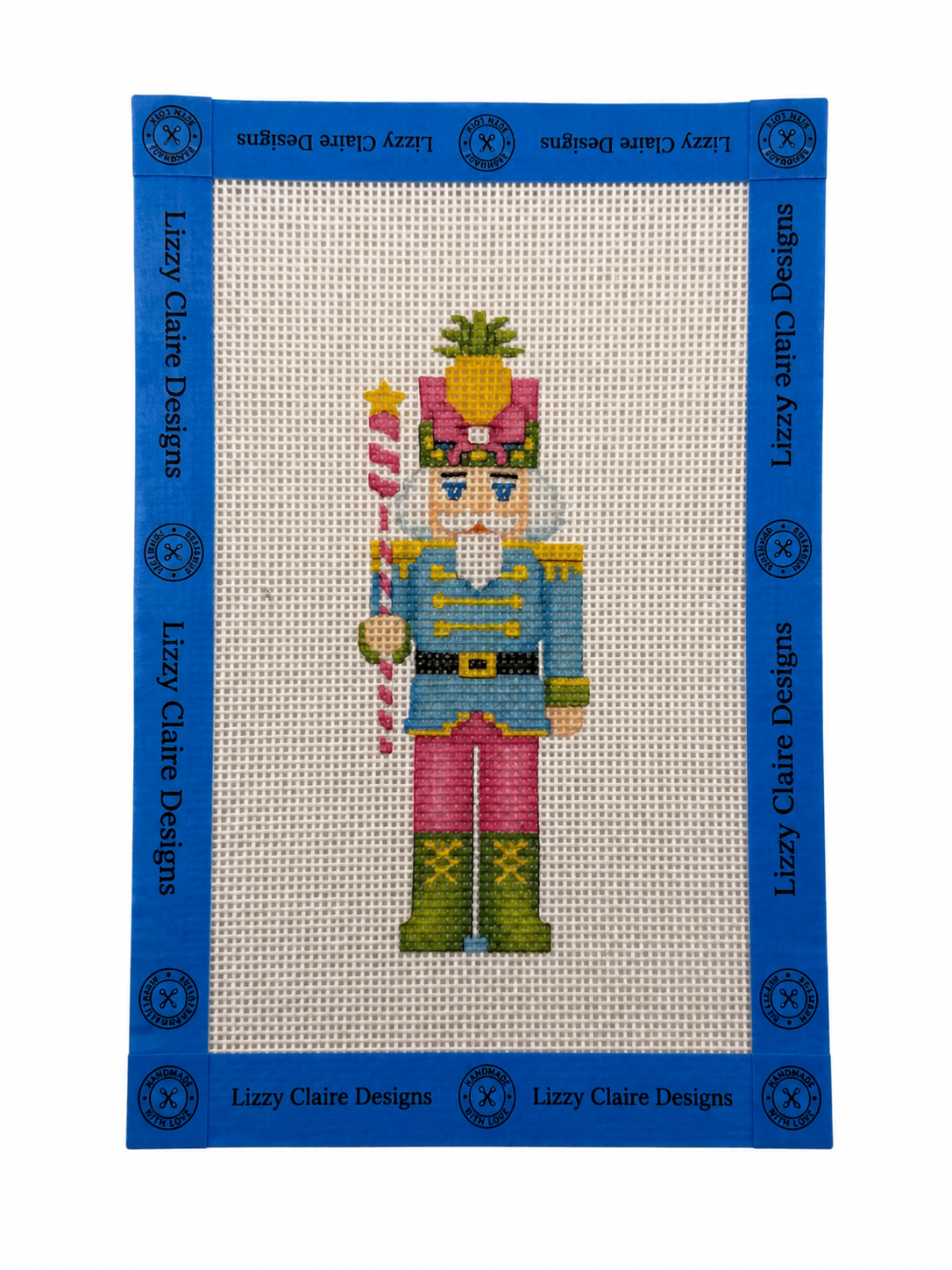 Lizzy Claire's Happy Neighborhood Nutcracker - 13 mesh - 6 x 10 - Needlepoint Canvas