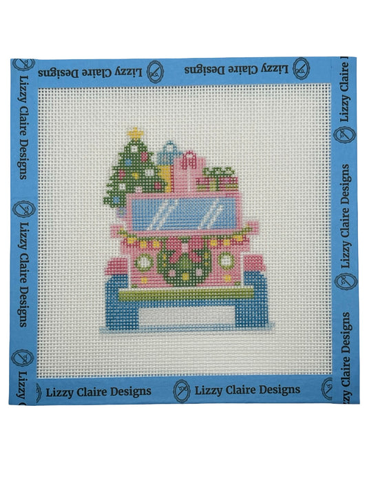 Lizzy Claire's Happy Neighborhood SUV - 18 mesh - 6 x 6 - Needlepoint Canvas