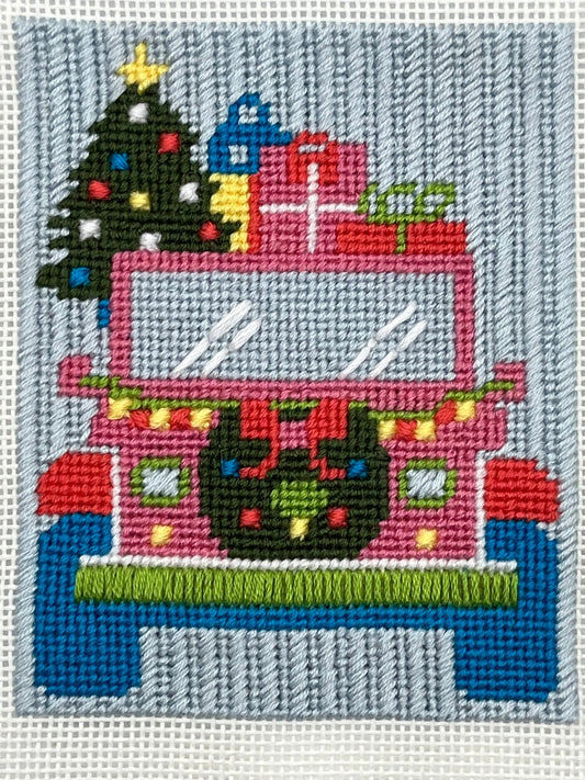 Lizzy Claire's Happy Neighborhood SUV - 18 mesh - 8 x 8 - Needlepoint Canvas