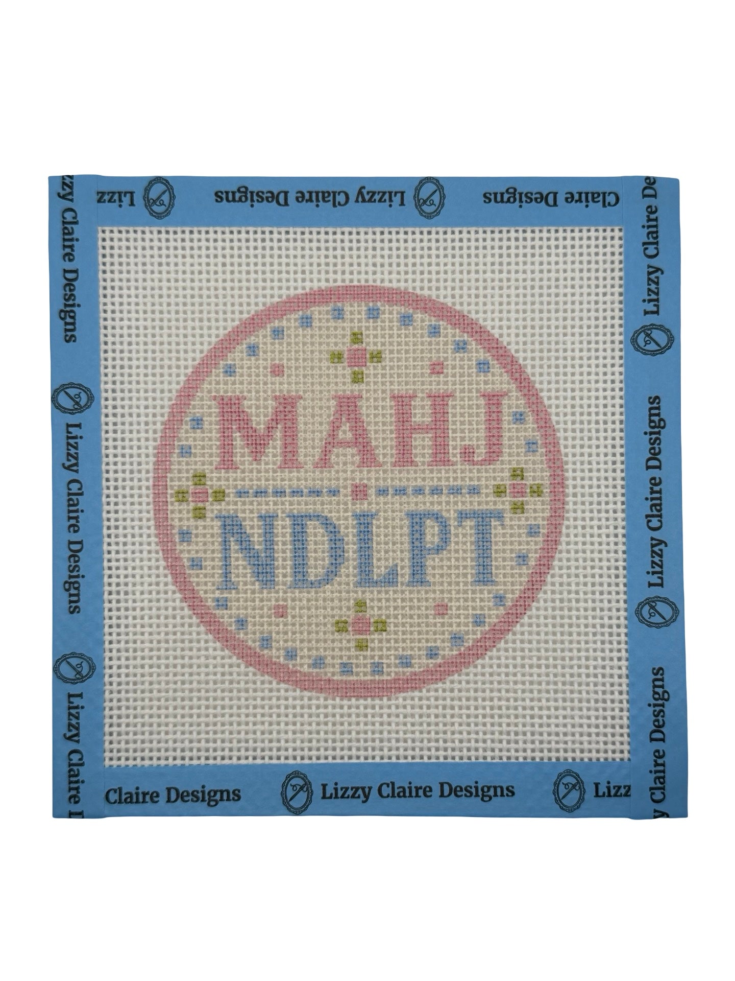 MAHJ/NDLPT - 13 mesh - 4 inch Round - 6 x 6 - Needlepoint Canvas