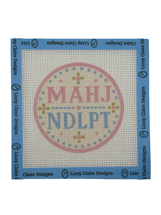 MAHJ/NDLPT - 13 mesh - 4 inch Round - 6 x 6 - Needlepoint Canvas