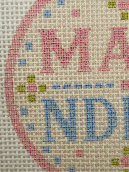 MAHJ/NDLPT - 13 mesh - 4 inch Round - 6 x 6 - Needlepoint Canvas