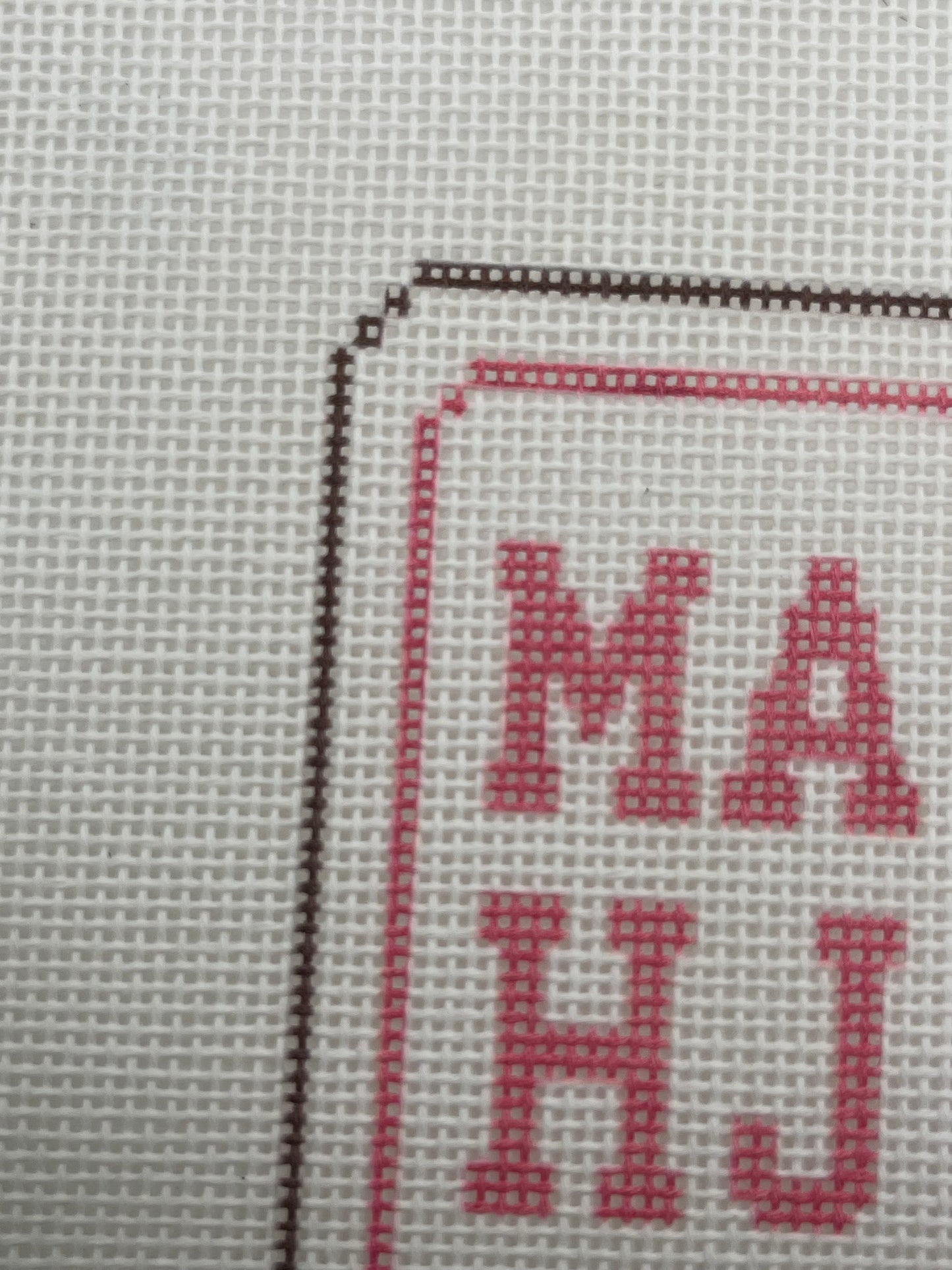 MAHJ Tile - 18 mesh - 7 x 7 - Needlepoint Canvas