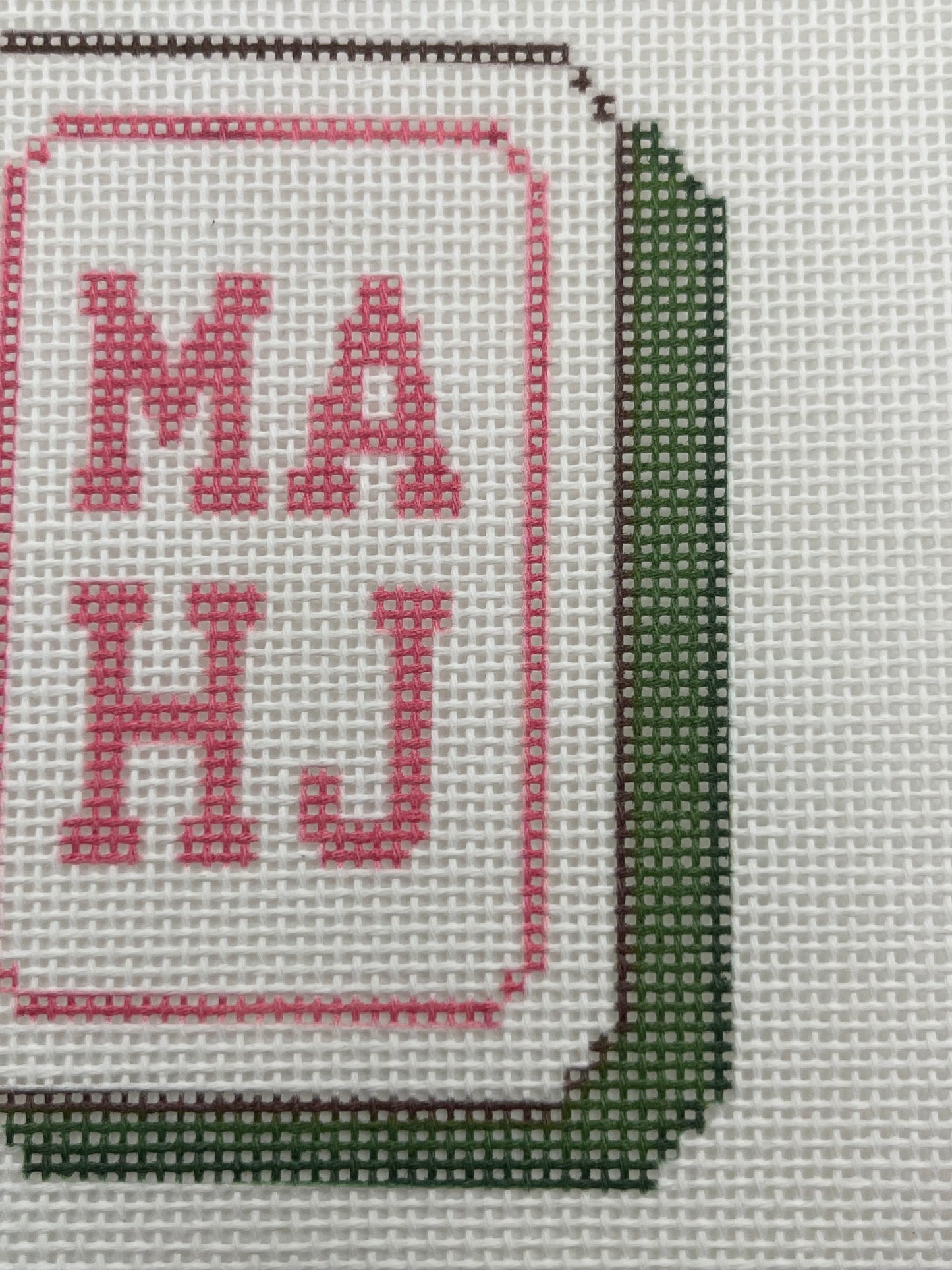 MAHJ Tile - 18 mesh - 7 x 7 - Needlepoint Canvas