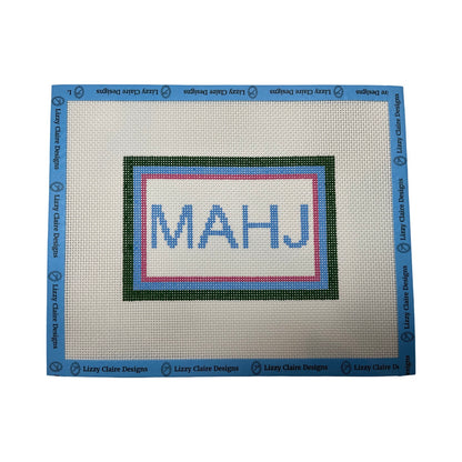 MAHJ (Painted) - 13 mesh - 10.5 x 8.5 - Needlepoint Canvas